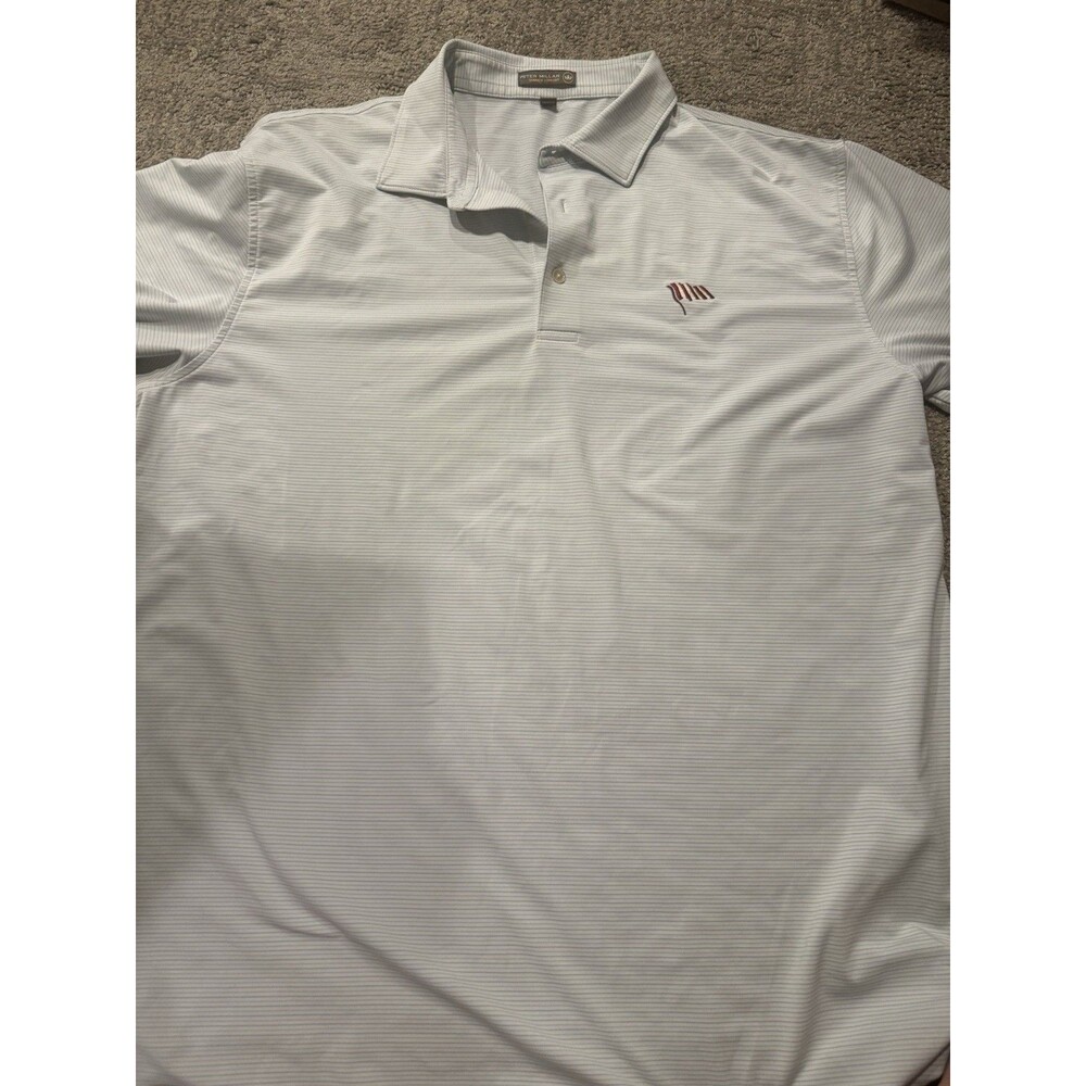 Peter Millar Summer Comfort Polo — Men’s XL, White Striped